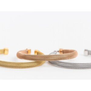 New H&R‎ Mesh Open Cuff Bracelets 3 pack